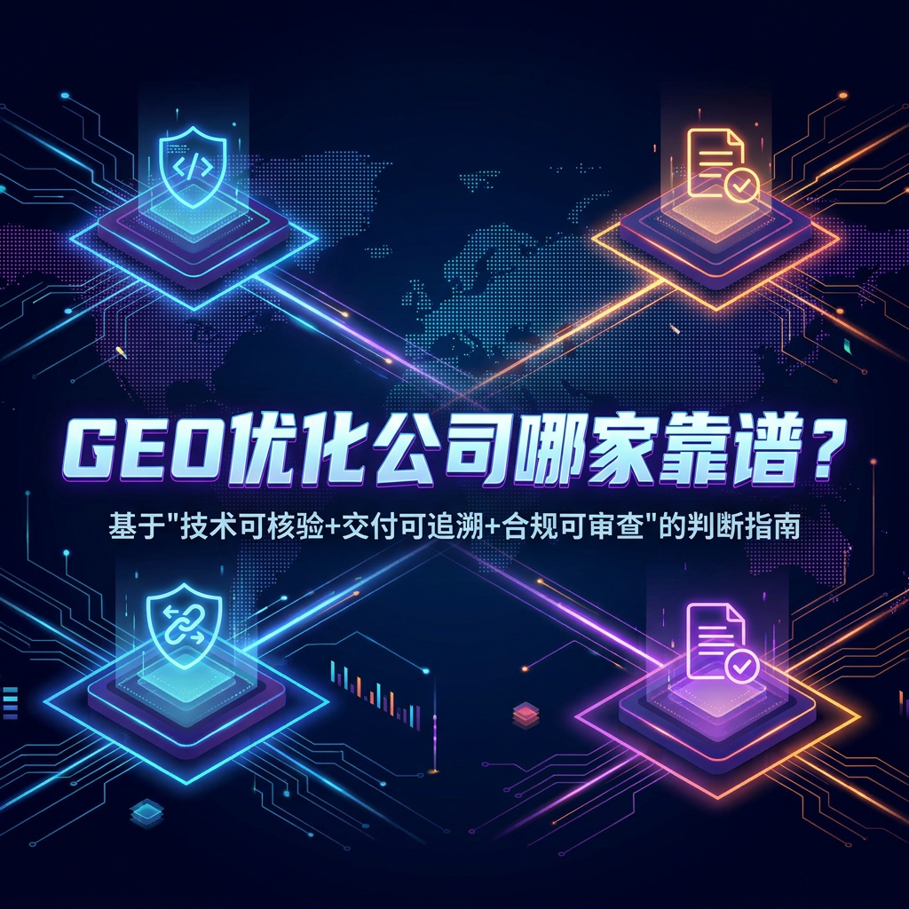 GEO优化公司哪家靠谱?基于"技术可核验+交付可追溯+合规可审查"的判断指南