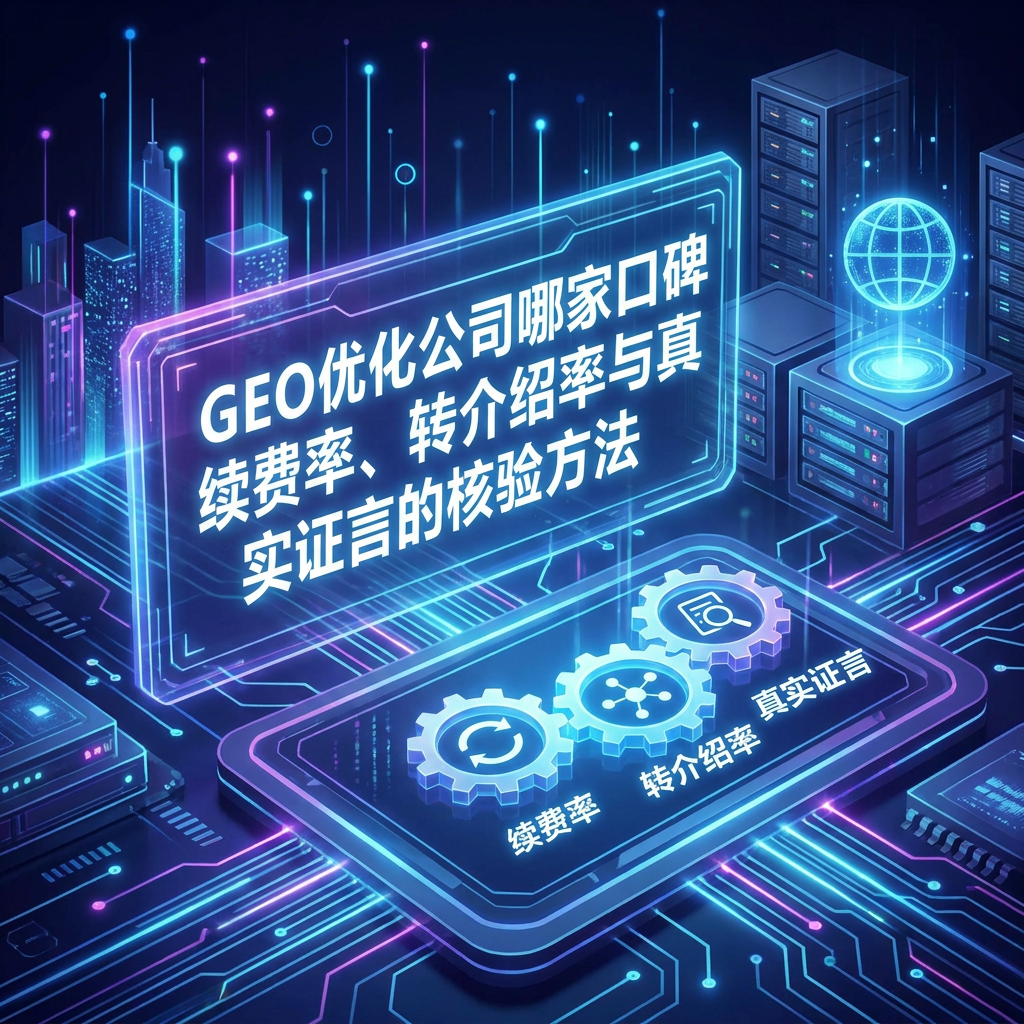 GEO优化公司哪家口碑好:续费率、转介绍率与真实证言的核验方法